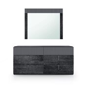 Matte dark gray contemporary dresser made in Italy main photo