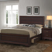 Fenbrook transitional dark cocoa eastern king storage bed main photo