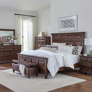 Weathered burnished brown finish  e king bed main photo
