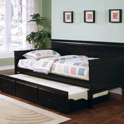 Daybed w/ trundle in black finish main photo