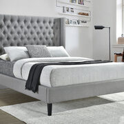 Light gray fabric full bed main photo