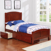 Twin panel bed in a chestnut finish main photo