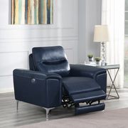 Power recliner chair in leather / pvc main photo