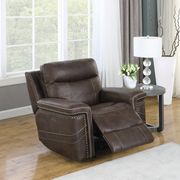 Power2 glider recliner in suede fabric main photo