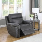 Power2 glider recliner in charcoal performance suede main photo