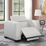 Power2 recliner in beige chenille fabric main photo