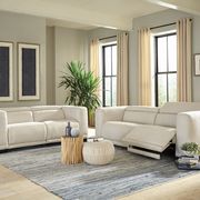 Power2 sofa in beige performance chenille fabric main photo
