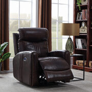 Power3 recliner upholstered in brown top grain leather main photo