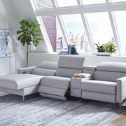 4 pc power2 sectional in gray leatherette main photo
