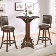 Round rustic style steel/wood bar table main photo