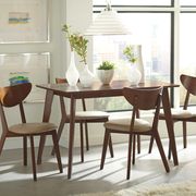 Retro style brown dining table main photo