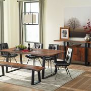 Dining table in gray sheesham solid wood main photo