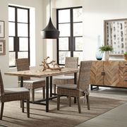 Driftwood / tan industrial style dining table main photo