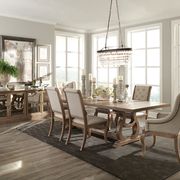 Family size extension dining table in barley brown