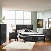 Strict simple design modern black king bed main photo