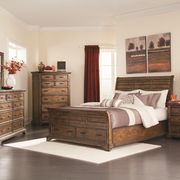 King bed in casual style with storage in footboard main photo