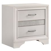 Modern two-drawer nightstand with hidden jewelry tray main photo