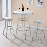 White contemporary round bar table main photo