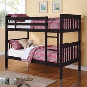 Twin/twin bunk bed in black main photo