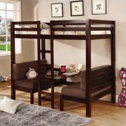 Joaquin transitional medium brown twin-over-twin bunk bed main photo