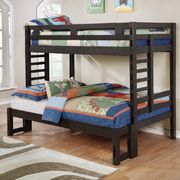 Hilshire dark grey twin-over-full bunk bed main photo