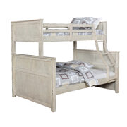 Antique white wood finish bunk bed