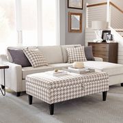 Loft style apt size cream casual reversible sectional sofa