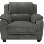 Casual gray charcoal fabric chair main photo