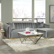 Sectional sofa, modern elegance highlighting the mixture of silver and gold main photo