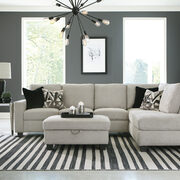 Sectional sofa fully encased solid wood frame main photo