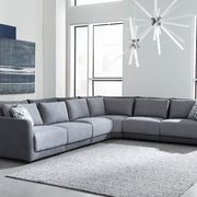 Modular gray sectional sofa in contemporary style main photo