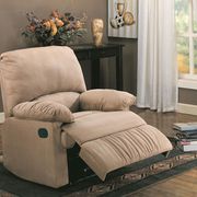 Affordable light brown microfiber recliner chair main photo