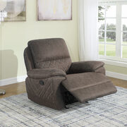 Glider recliner in taupe fabric main photo