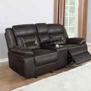 Glider loveseat w/ console