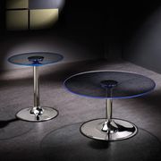 LED Coffee table with chrome round base main photo