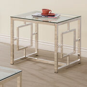 Occasional contemporary nickel end table main photo