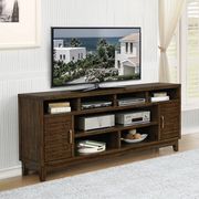 84-inch TV console in mendy brown veneer main photo