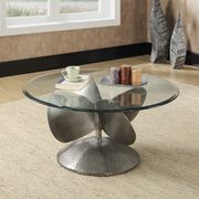 Industrial age propeller style coffee table main photo