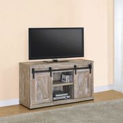 48-inch TV console in weathered oak driftwood main photo