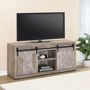 59-inch TV console in weathered oak driftwood main photo