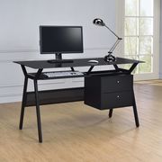 Casual black computer desk