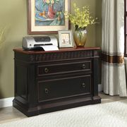 Traditional black and espresso file cabinet main photo