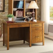 Transitional style office desk in honey main photo