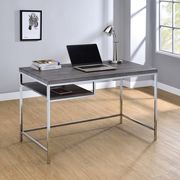 Contemporary weathered grey writing desk in simple style main photo