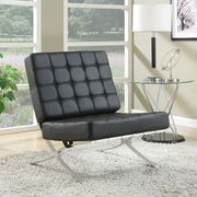 Black and chrome accent chair main photo