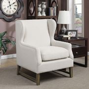 Traditional cream accent chair main photo