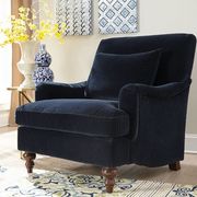 Traditional midnight blue accent chair