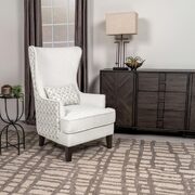 Upholstered wingback accent chair latte main photo