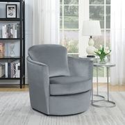 Casual grey swivel accent chair main photo