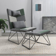 Accent chair with ottoman main photo